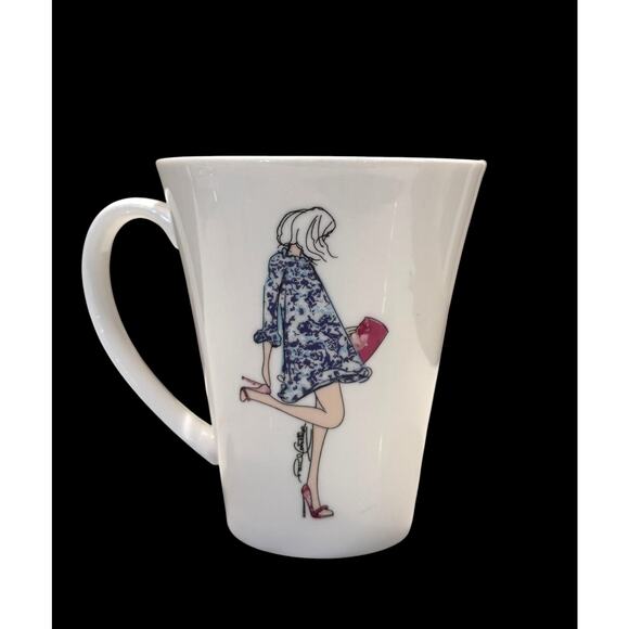 NEW Paul Costelloe for Dunnes Store Fine Porcelain Fashion Lady Mug Cup - Picture 1 of 6